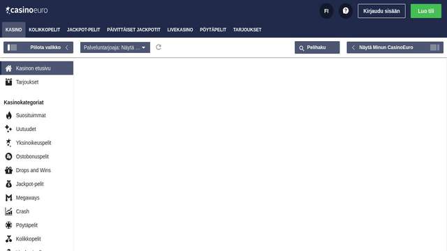 CasinoEuro casino screenshot
